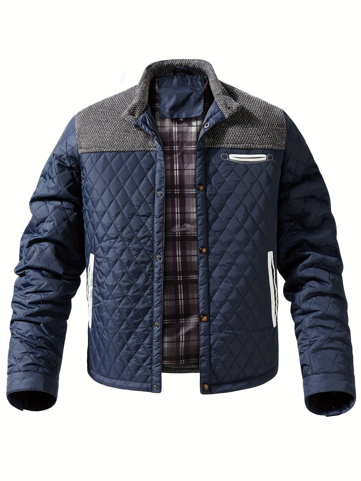Vorryn | Men's Quilted Jacket with Stand Collar