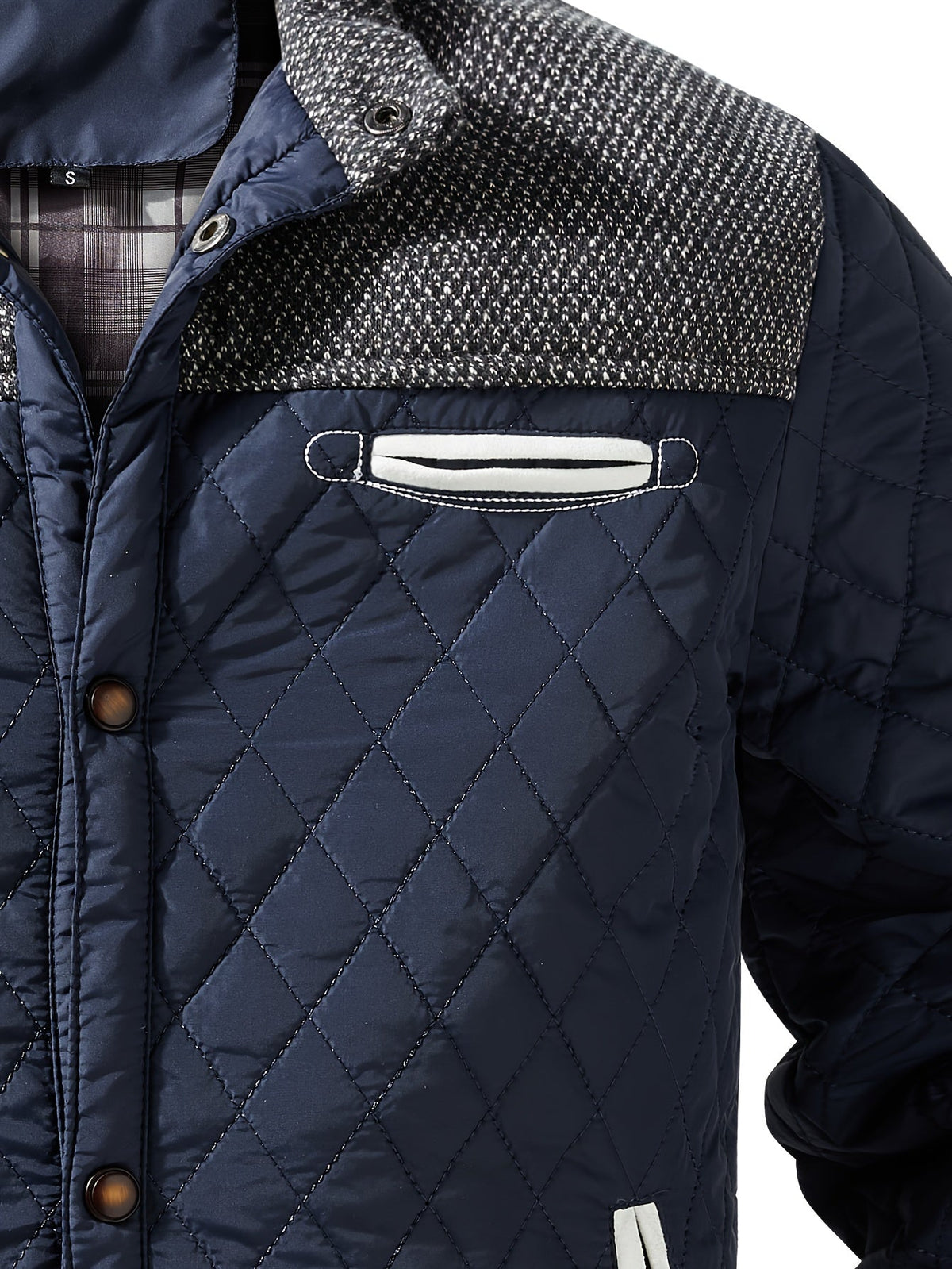 Vorryn | Men's Quilted Jacket with Stand Collar